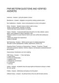 PNR MIDTERM QUESTIONS AND VERIFIED ANSWERS