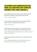 CALIFORNIA ARF ADMINISTRATOR TEST&NewLine;BANK 2026 QUESTIONS AND COMPLETE&NewLine;ANSWERS STUDY SHEET GRADED A&plus;