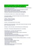URINARY AND BOWEL LATEST 2026 PRACTICE TEST EXAM QUESTIONS AND ANSWERS GRADED 