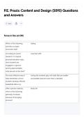 P&period;E&period; Praxis&colon; Content and Design &lpar;5095&rpar; Questions&NewLine;and Answers