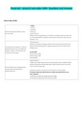 Praxis test - physical education 5095- Questions and Answers
