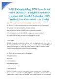 WGU Pathophysiology D236 Exam Actual Exam 2026&sol;2027 &ndash; Complete Exam-Style Questions with Detailed Rationales &vert; 100&percnt; Verified &vert; Pass Guaranteed &ndash; A&plus; Graded&NewLine;&NewLine;