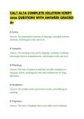 CALT ALTA COMPLETE SOLUTION SCRIPT&NewLine;2026 QUESTIONS WITH ANSWERS GRADED&NewLine;A&plus;&NewLine;