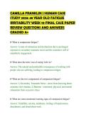 CAMILLA FRANKLIN I HUMAN CASE&NewLine;STUDY 2026 48 YEAR OLD FATIGUE&NewLine;IRRITABILITY WEEK 10 FINAL CASE PAPER&NewLine;REVIEW QUESTIONS AND ANSWERS&NewLine;GRADED A&plus;