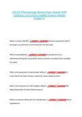 NCLEX Pharmacology Review Exam Newest 2026 &NewLine;Questions and Correct Detailed Answers Already &NewLine;Graded A&plus; 