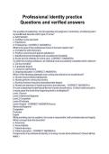 Professional Identity practice Questions and verified answers&period;