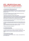 ATPL - AIRLAW 4&sol;4 Exam Latest Updated with Complete Solutions