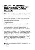 ARE PRACTICE MANAGEMENT&NewLine;EXAM 2026 ARCHITECTURE TEST&NewLine;PAPER QUESTIONS ANSWERS&NewLine;GRADED A&plus; 