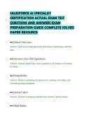 SALESFORCE AI SPECIALIST&NewLine;CERTIFICATION ACTUAL EXAM TEST&NewLine;QUESTIONS AND ANSWERS EXAM&NewLine;PREPARATION GUIDE COMPLETE SOLVED&NewLine;PAPER RESOURCE