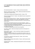 C717 BUSINESS ETHICS QUESTIONS AND VERIFIED ANSWERS