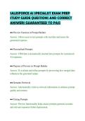 SALESFORCE AI SPECIALIST EXAM PREP&NewLine;STUDY GUIDE QUESTIONS AND CORRECT&NewLine;ANSWERS GUARANTEED TO PASS&NewLine;