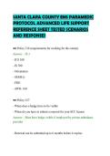 SANTA CLARA COUNTY EMS PARAMEDIC&NewLine;PROTOCOL ADVANCED LIFE SUPPORT&NewLine;REFERENCE SHEET TESTED SCENARIOS&NewLine;AND RESPONSE
