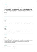 ANCC PMHNP certification EXAM A&plus; GRADE ASSURED COMPLETE SOLUTIONS AND VERIFIED ANSWERS