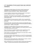 &NewLine;C717 BUSINESS ETHICS QUESTIONS AND VERIFIED ANSWERS