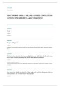 ANCC PMHNP certification EXAM A&plus; GRADE ASSURED COMPLETE SOLUTIONS AND VERIFIED ANSWERS