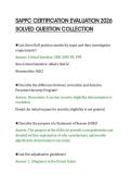 SAPPC CERTIFICATION EVALUATION 2026&NewLine;SOLVED QUESTION COLLECTION