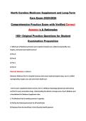 North Carolina Medicare Supplement and Long-Term&NewLine;Care Exam 2025&sol;2026&NewLine;Comprehensive Practice Exam with Verified Correct&NewLine;Answers & Rationales&NewLine;180&plus; Original Practice Questions for Student&NewLine;Examination Preparation