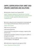 SAPPC CERTIFICATION STUDY SHEET 2026&NewLine;UPDATED QUESTIONS AND SOLUTIONS&NewLine;
