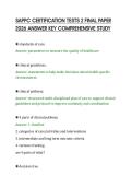 SAPPC CERTIFICATION TESTS 2 FINAL PAPER&NewLine;2026 ANSWER KEY COMPREHENSIVE STUDY