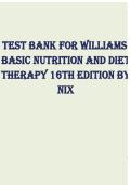 Williams' Basic Nutrition & Diet Therapy 16th Ed&period; Test Bank