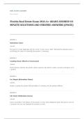 Florida real estate EXAM A&plus; GRADE ASSURED COMPLETE SOLUTIONS AND VERIFIED ANSWERS
