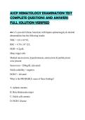 ASCP HEMATOLOGY EXAMINATION TEST&NewLine;COMPLETE QUESTIONS AND ANSWERS&NewLine;FULL SOLUTION VERIFIED&NewLine;