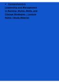 Comprehensive Leadership and Management in Nursing Styles Skills and Change Strategies Lecture Notes Study Guide 2025&sol; 2026