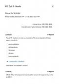 BIOL 251 Quiz 2 Comprehensive Study Guide &plus; Exam Questions & Solutions Graded A&plus;