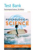 Test Bank for Psychological Science 7th Edition &lpar; by Elizabeth A&period; Phelps &comma;Elliot Berkman &rpar;&vert;&vert;All Chapters  1-15&vert;&vert;Latest Edition 