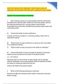2026 TEST BANK FOR COMMUNITY AND PUBLIC HEALTH&NewLine;NURSING 10TH EDITION RECTOR WITH COMPLETE SOLUTIONS&period;