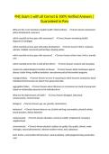 PHC Exam 1 with all Correct & 100&percnt; Verified Answers &vert;Guaranteed to Pass