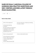 NURS 215 EXAM 1 &lpar;ARIZONA COLLEGE OF NURSING&rpar; 2026 PRACTICE QUESTIONS AND 100&percnt; VERIFIED ANSWERS LATEST VERSION &lpar;PASS GUARANTEE&rpar;