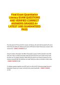Final Exam Quantitative Literacy QUESTIONS AND VERIFIED CORRECT ANSWERS GRADED A&plus; -LATEST - 100- GUARANTEED PASS&period;docx&NewLine;&NewLine;