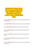 Quantitative Literacy Exam Review QUESTIONS AND VERIFIED CORRECT ANSWERS GRADED A&plus; -LATEST - 100- GUARANTEED PASS&period;docx&NewLine;&NewLine;