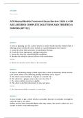 ATI mental health proctored EXAM A&plus; GRADE ASSURED COMPLETE SOLUTIONS AND VERIFIED ANSWERS
