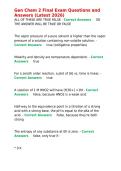 Gen Chem 2 Final Exam Questions and Answers &lpar;Latest 2026&rpar;&period;