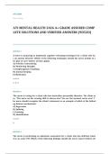 ATI mental health proctored EXAM A&plus; GRADE ASSURED COMPLETE SOLUTIONS AND VERIFIED ANSWERS