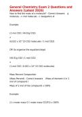 General Chemistry Exam 2 Questions and Answers &lpar;Latest 2026&rpar;&period;