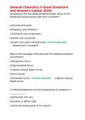 General Chemistry II Exam Questions and Answers &lpar;Latest 2026&rpar;&period;