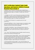 HUD Certification Updated Study Guide&NewLine;Questions and Answers &lpar;2026&rpar; &vert; Focused&NewLine;Revision Pack &vert; Grade A&plus;