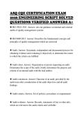 ASQ CQE CERTIFICATION EXAM&NewLine;2026 ENGINEERING SCRIPT SOLVED&NewLine;QUESTIONS VERIFIED ANSWERS A&plus;&NewLine;