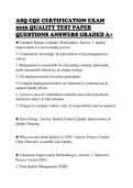 ASQ CQE CERTIFICATION EXAM&NewLine;2026 QUALITY TEST PAPER&NewLine;QUESTIONS ANSWERS GRADED A&plus;