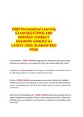 D662 Personalized Learning EXAM QUESTIONS AND VERIFIED CORRECT ANSWERS GRADED A&plus; -LATEST 2026-2027- 100- GUARANTEED PASS&period;docx&NewLine;&NewLine;
