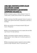 ASQ CQE CERTIFICATION EXAM&NewLine;2026 STUDY GUIDE&NewLine;COMPREHENSIVE QUESTIONS&NewLine;ANSWERS GRADED A&plus;