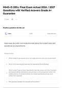 NIMS-IS 200&period;c Final Exam Actual 2026 &sol; 2027 Questions with Verified Answers Grade A&plus; Guarantee