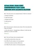AST1002 EXAM 1 EXAM SCRIPT&NewLine;COMPREHENSIVE STUDY GUIDE&NewLine;QUESTIONS WITH ACCURATE SOLUTIONS&NewLine;