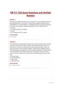 NR 511 CEA Exam Questions and Verified Answers&NewLine;