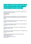 CDFM MODULE 3 EXAM 2026-2027 REAL &NewLine;EXAM 210 QUESTIONS AND CORRECT &NewLine;ANSWERS&lpar;DETAILED ANSWERS&rpar;