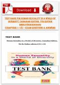 Test Bank for Human Sexuality in a World of Diversity Canadian Edition 7th Edition &lpar;ISBN 9780205909469&rpar; &ndash; Exam Questions & Answers