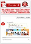 Test Bank for Health&comma; Safety&comma; and Nutrition for the Young Child 11th Edition &lpar;Chapters 1&ndash;19&comma; 2026&ndash;2027&rpar; &ndash; Exam Questions & Answers